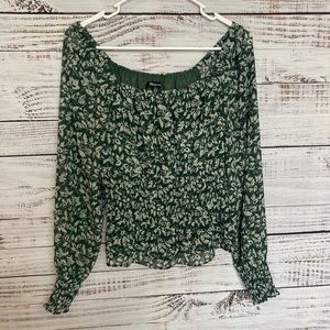 Madewell NWOT long sleeve floral top. Size M